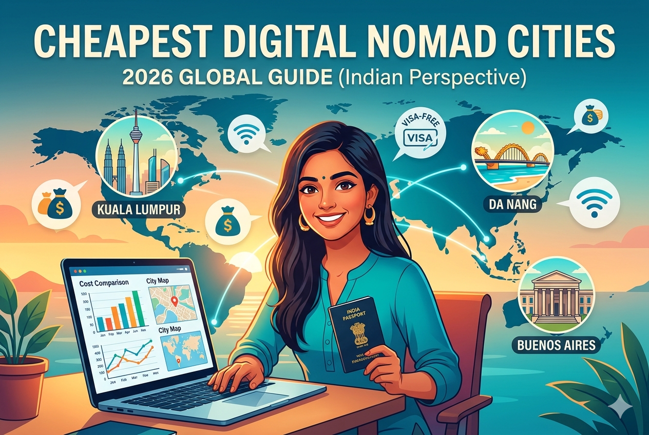 6 Cheapest Cities for Indian Digital Nomad in 2026 (Complete Guide)